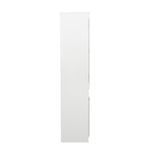 Display Cabinet, 16-Color LED, Freestanding Storage, White