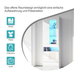Display Cabinet, 16-Color LED, Freestanding Storage, White
