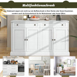 Sideboard, Modern Buffet with 4 Doors & 2 Drawers, 150x40x86cm, Antique White