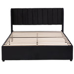 Tall Cabinet Sideboard with Pegboard Drawers Storage Solid Wood Legs Black