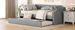 Daybed Upholstered Single Rollaway Bed 90x200cm - Grey