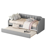 Daybed Upholstered Single Rollaway Bed 90x200cm - Grey