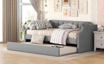 Daybed Upholstered Single Rollaway Bed 90x200cm - Grey