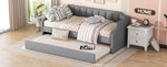 Daybed Upholstered Single Rollaway Bed 90x200cm - Grey