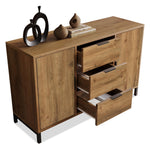 Chest of Drawers, 2 Doors & 3 Drawers, Adjustable Shelf, Dark Oak
