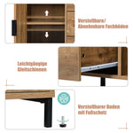 Chest of Drawers, 2 Doors & 3 Drawers, Adjustable Shelf, Dark Oak