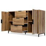 Chest of Drawers, 2 Doors & 3 Drawers, Adjustable Shelf, Dark Oak