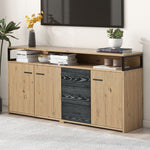 Industrial Sideboard, 3 Doors 3 Drawers, Metal Handles