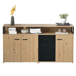 Industrial Sideboard, 3 Doors 3 Drawers, Metal Handles