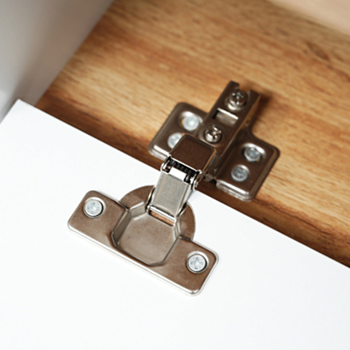 TV Cabinet, Lowboard with Compartments & Doors, White & Wood