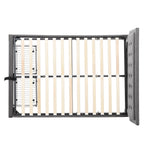 Upholstered Double Bed 140x200cm Storage Box & Drawers Slatted Frame - Velvet Grey