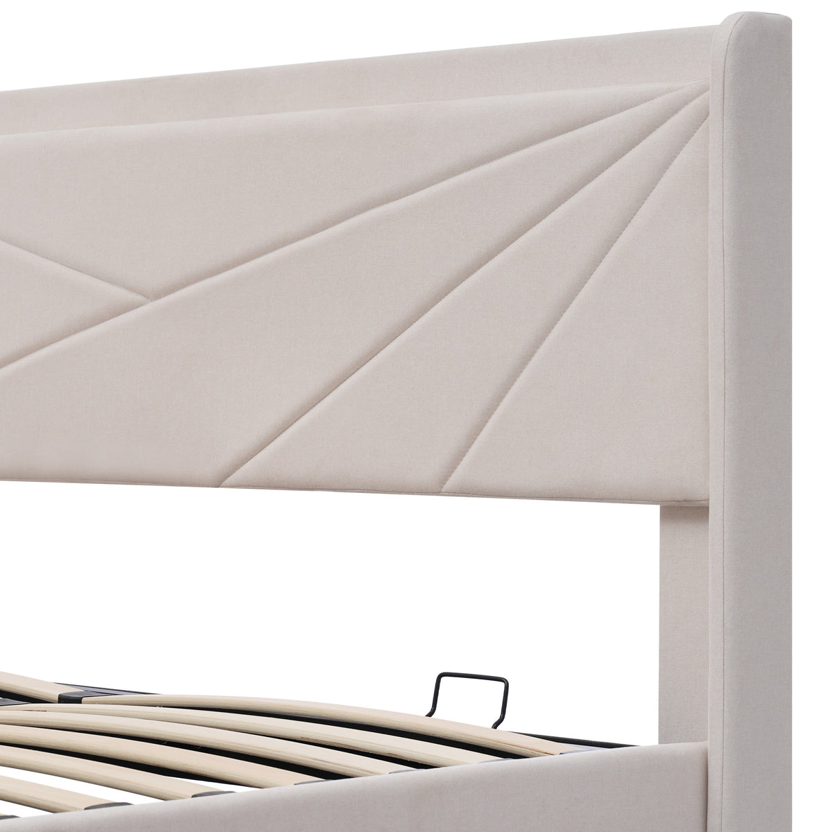 Upholstered Bed, Double with USB C Headboard, Storage, Linen