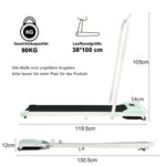 Treadmill, 2-in-1, 1-6 km/h, LED Display, Bluetooth, Foldable