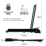 Treadmill, 2-in-1 with Remote Control, LED Display & Bluetooth Speaker, Foldable