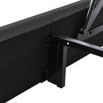 Upholstered Double Bed, 160x200cm, USB Charging, LED Lighting, Storage Headboard, Gray