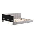 Upholstered Bed Sofa, 140x200 Multifunctional with Slatted Frame, Skin-Friendly Velvet Gray