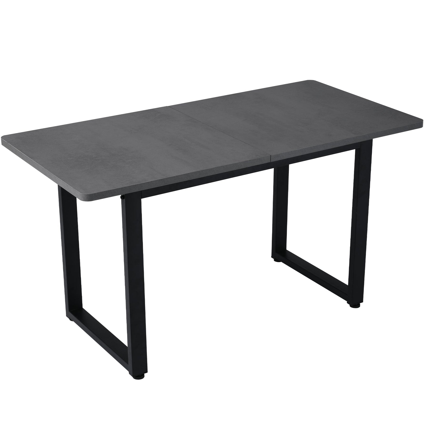 Dining Set 5-Piece Rectangular Table 4 Velvet Chairs - Grey/Green/Black