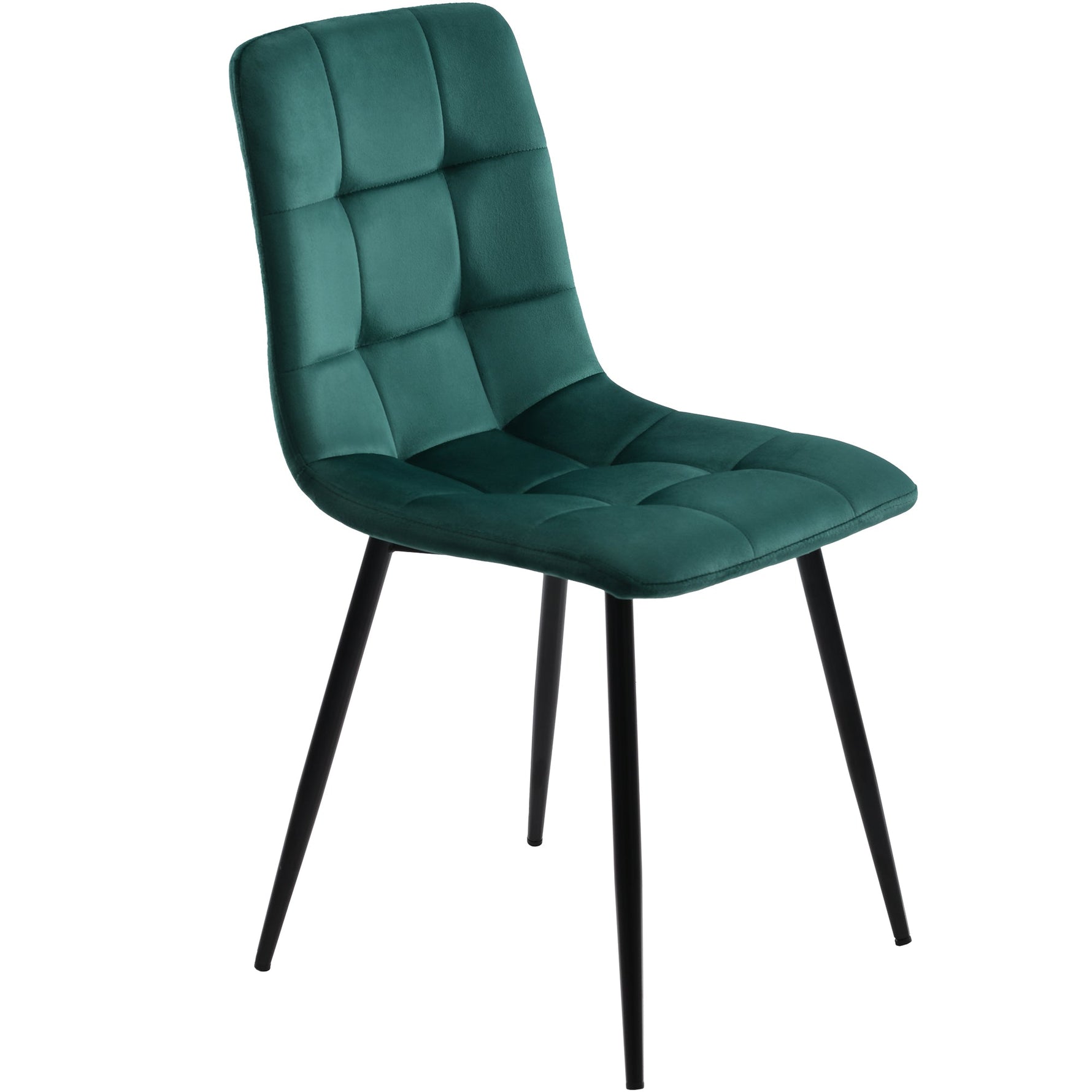 140x80cm Dining Table Set with 4 Chairs Modern Kitchen Black Iron Dark Green Velvet
