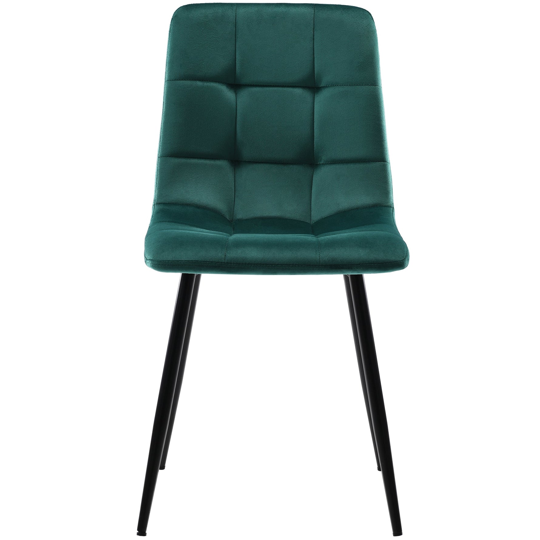 140x80cm Dining Table Set with 4 Chairs Modern Kitchen Black Iron Dark Green Velvet