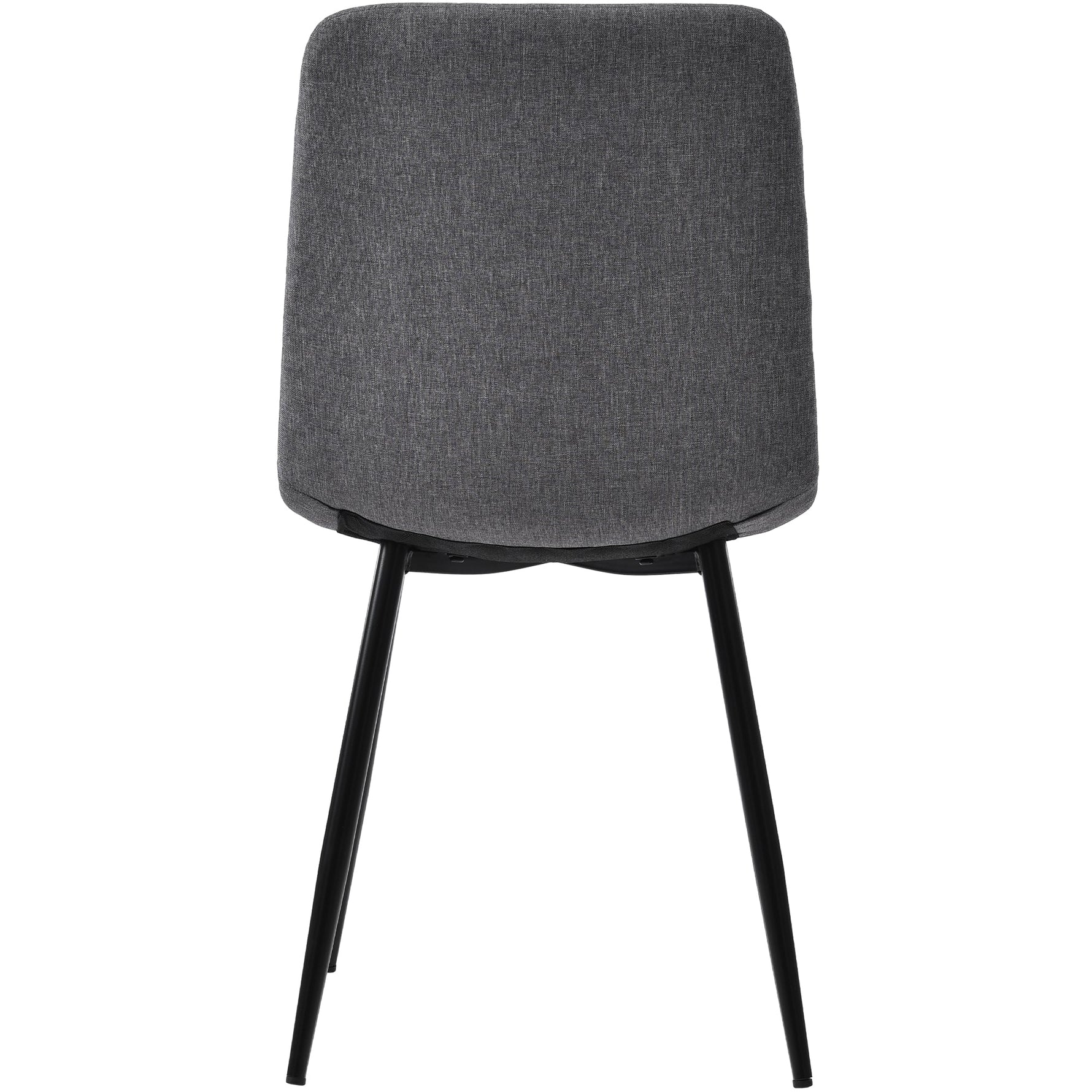 Dining Set 140x80cm Modern Kitchen Table 4 Chairs Black/Dark Grey Linen
