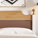Single Bed Wooden Pine Wood Frame with MDF Head/Footboard 90x200 cm, White