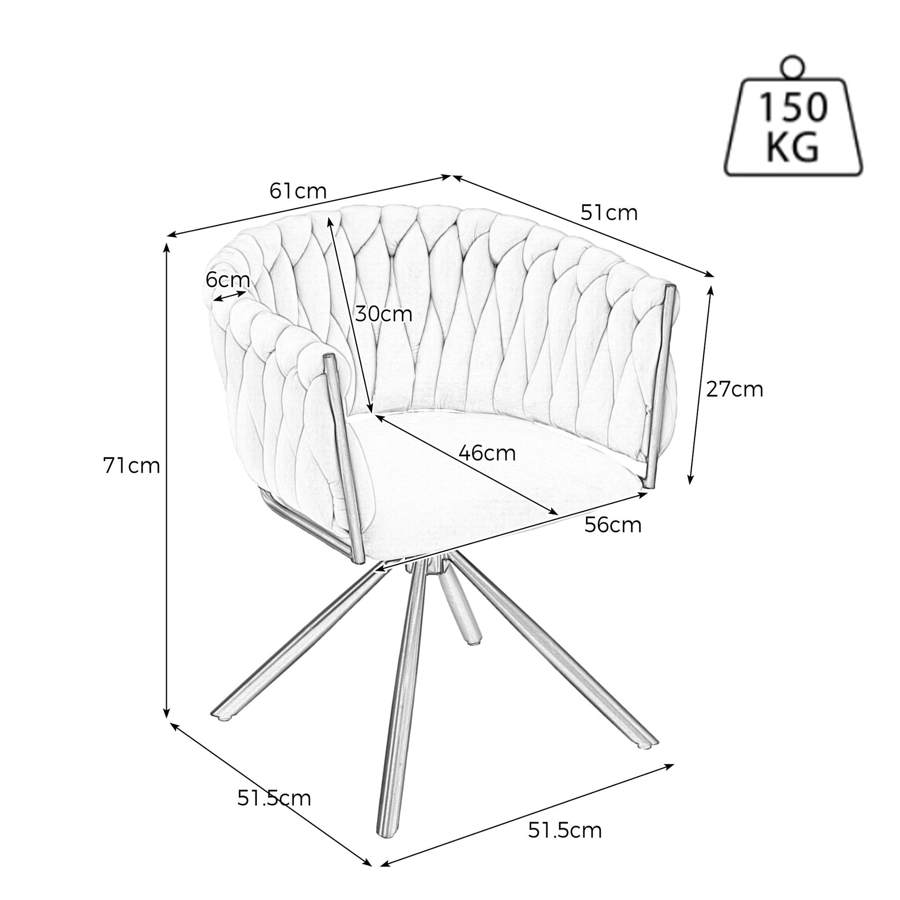 Velvet Dining Chair, Set of 4, Swivel Leisure Chair with Metal Legs, Grey