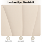 Upholstered Bed with Shell Headboard, Storage Bench and Golden Legs, 90x200cm, Beige Velvet