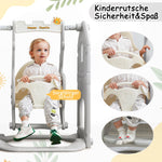 Children's Slide Set with Swing, 5-in-1, Climbing, Storage, Basketball Frame, Indoor