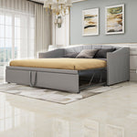 Upholstered Sofa Bed Extendable 90/180x200 cm Slatted Frame, Velvet Grey