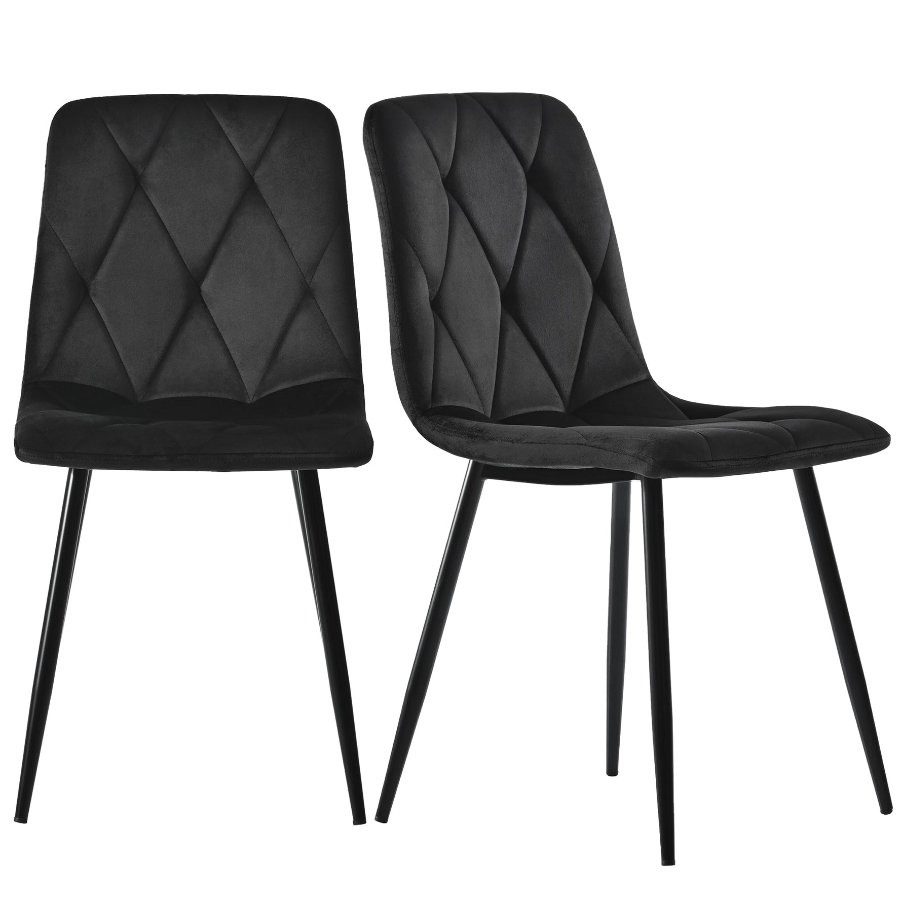 Dining Set 5-Piece Rectangular 117x68cm Black Twill Velvet/Gold Legs