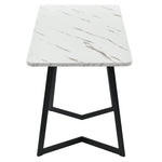 5-Piece Dining Set Rectangular Black Velvet Chairs with Black Legs