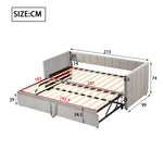 Upholstered Bed, Pull-Out Sofa Bed 90/180*200 cm with Slatted Frames, Skin-Friendly Velvet Fabric, Gray