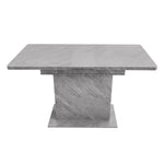 Extendable Dining Table Rectangular Storage Iron - Concrete Look