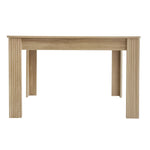 Contemporary Dining Table, Rectangular 4-Leg Sturdy Coffee and Leisure Table, Oak Wood