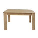 Contemporary Dining Table, Rectangular 4-Leg Sturdy Coffee and Leisure Table, Oak Wood