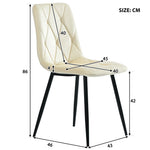 5-Piece Dining Set Round Marble Top Gold Legs 4 Velvet Chairs - Beige