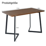 5-Piece Dining Set Modern Wood Grain Table 4 Chairs Black Metal Walnut/Beige Velvet