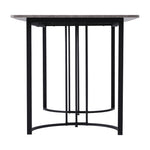 Dining Table 140x80cm Rectangular Kitchen Adjustable Legs Metal Frame Grey