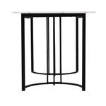 5-Piece Dining Set Modern 140x80cm Black Metal Legs White MDF/Black Velvet