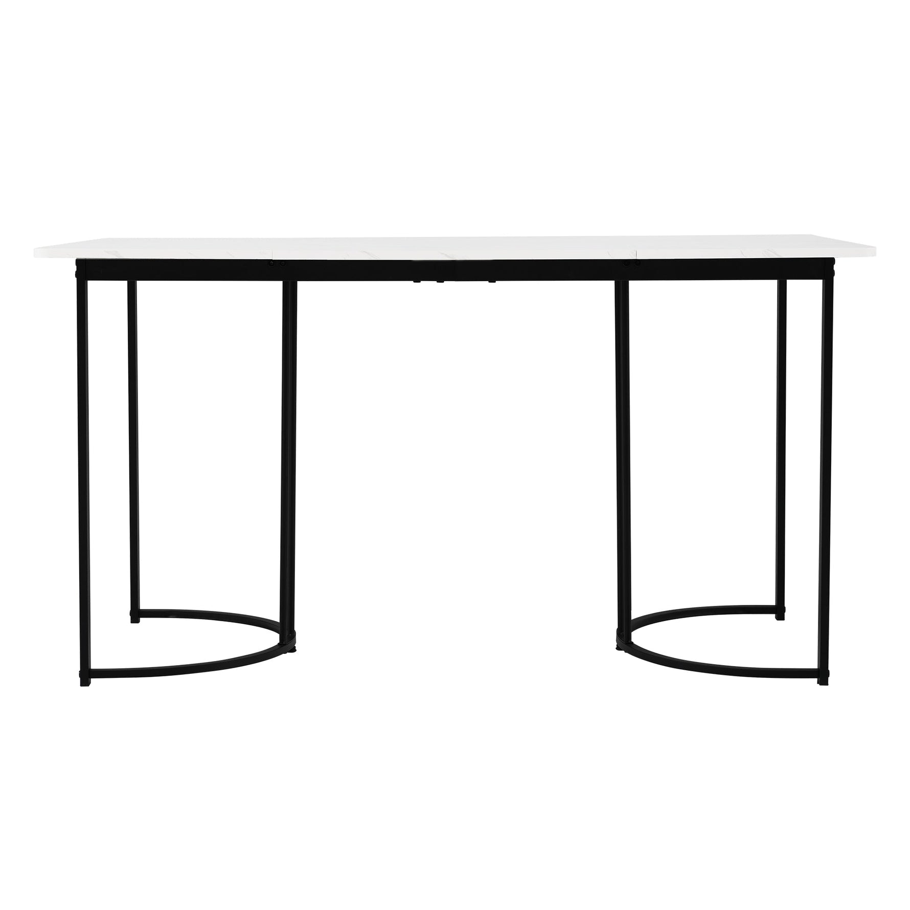 5-Piece Dining Set 140x80cm Modern Kitchen Table 4 Chairs White MDF/Brown Velvet