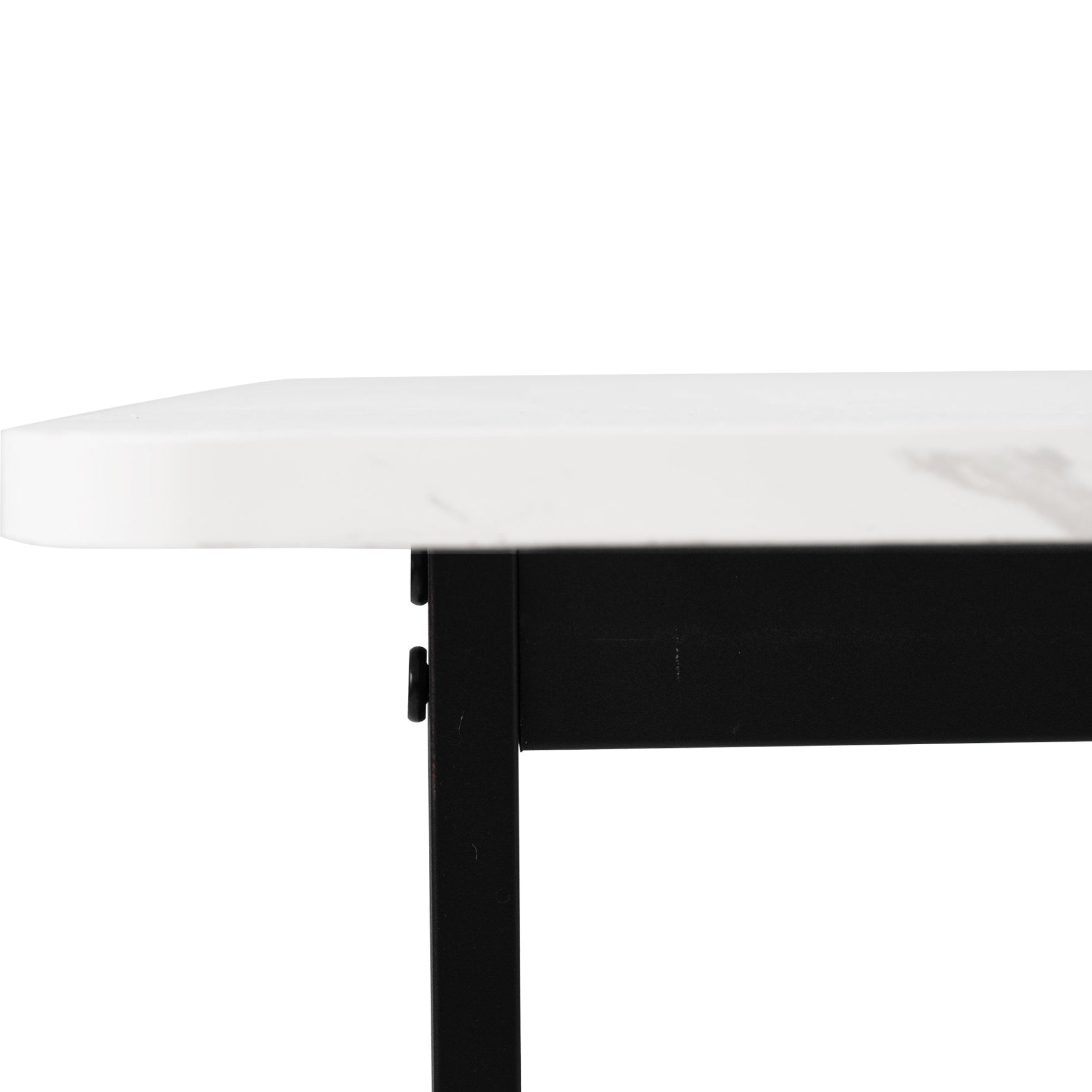 Dining Set 5-Piece 140x80cm Table White MDF Black Metal Legs Dark Green Velvet