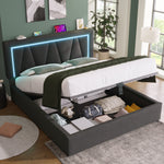 House Loft Bed 90x200cm with Slide, Stairs & LED, Pink Metal