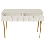 Dressing table 2 drawers 76.5cm height, chest of drawers cream-white
