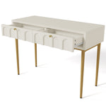 Dressing table 2 drawers 76.5cm height, chest of drawers cream-white