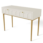 Dressing table 2 drawers 76.5cm height, chest of drawers cream-white