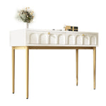 Dressing table 2 drawers 76.5cm height, chest of drawers cream-white