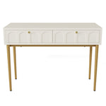 Dressing table 2 drawers 76.5cm height, chest of drawers cream-white