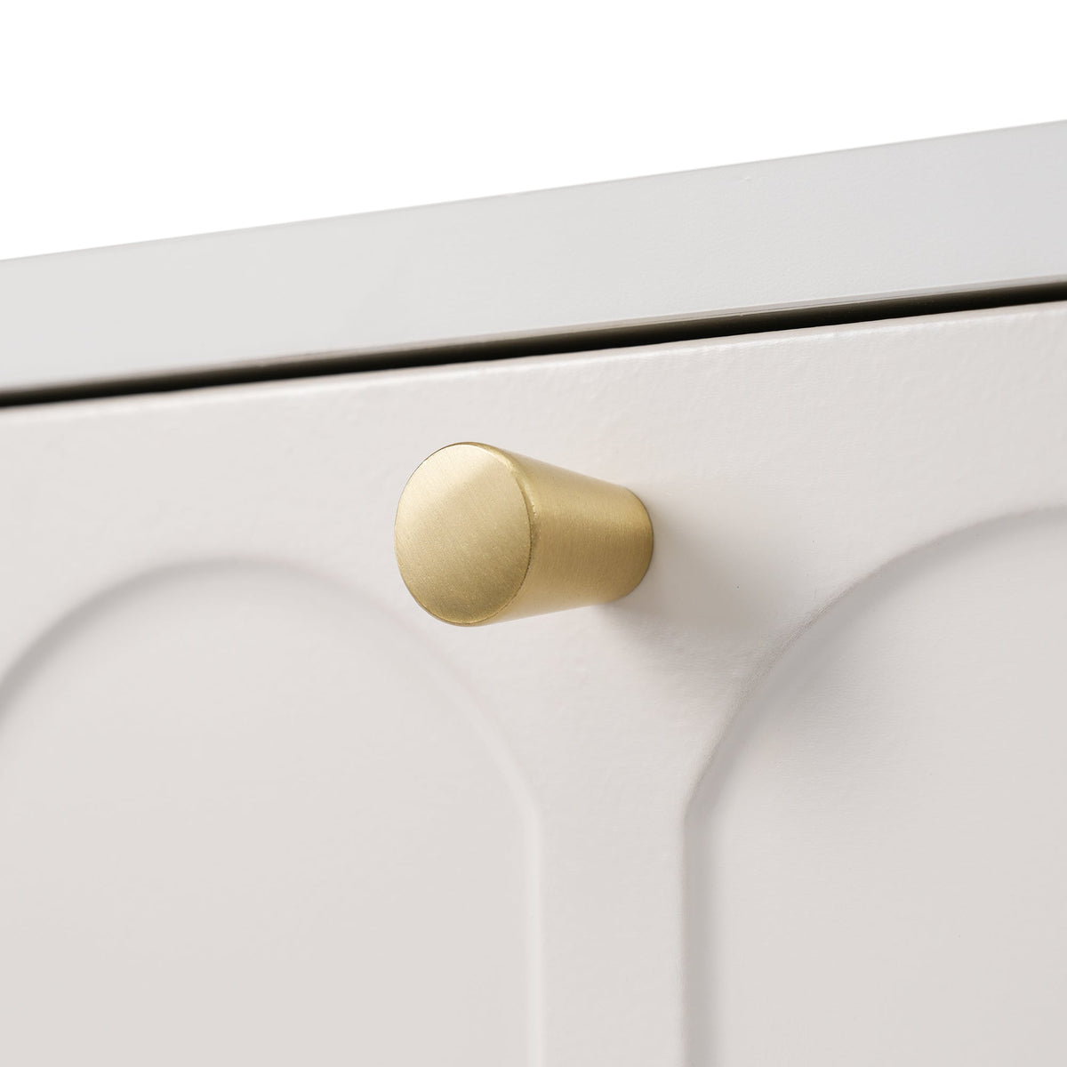Dressing table 2 drawers 76.5cm height, chest of drawers cream-white