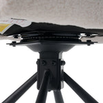Swivel Dining Chair Set of 2 Sherpa Armrests - White
