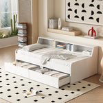 Daybed 90x200cm Single 2 Drawers Storage - White